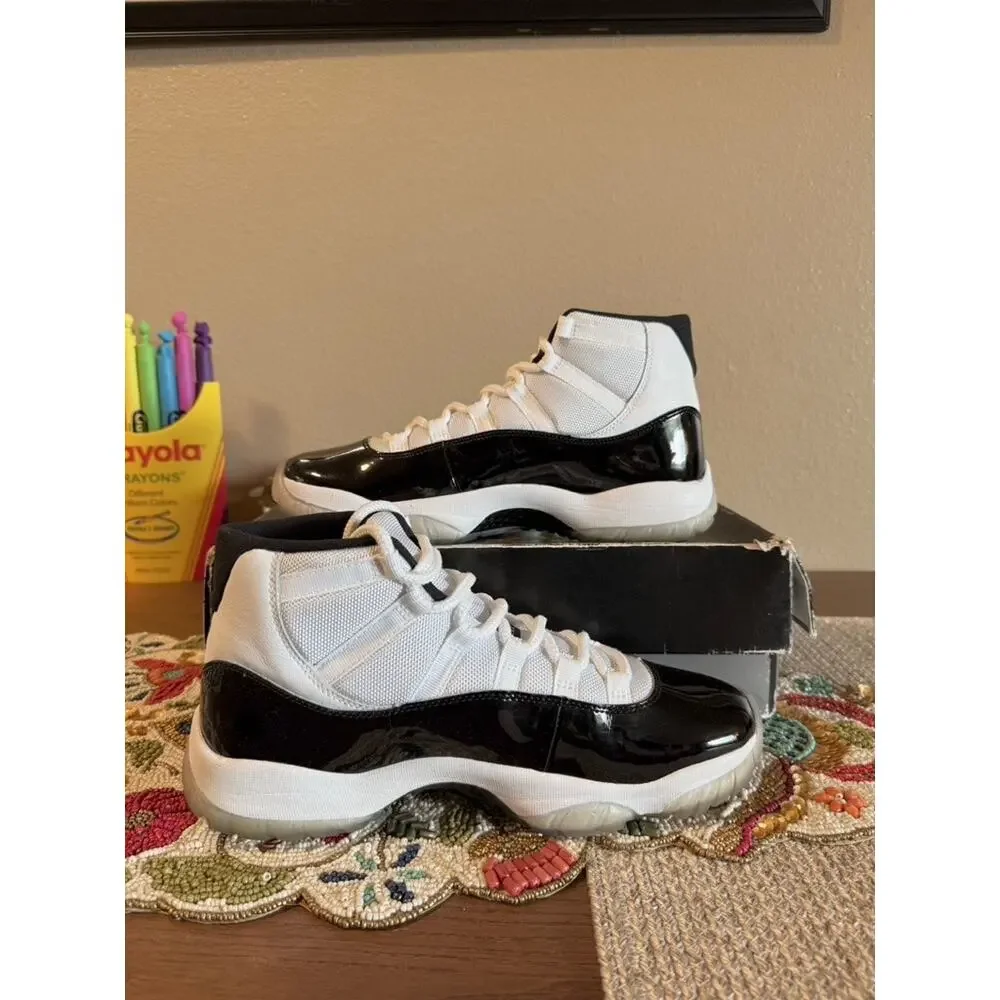 Jordan 11 Retro Concord White Black Dark Purple 2018 378037 100 DMP Gratitude